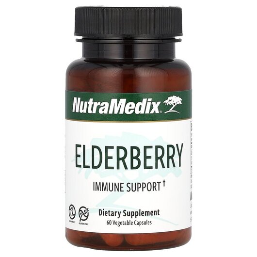 Основне фото товару Elderberry Immune Support 500 mg, Підтримка імунітету, 60 капсул
