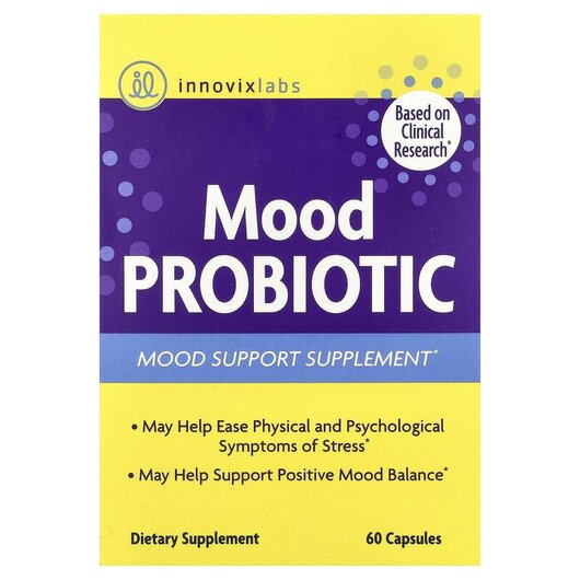 Основное фото товара Mood Probiotic Stress Management Support Основное фото товара Пробиотики, Mood Probiotic Stress Management Support, 60 капсул