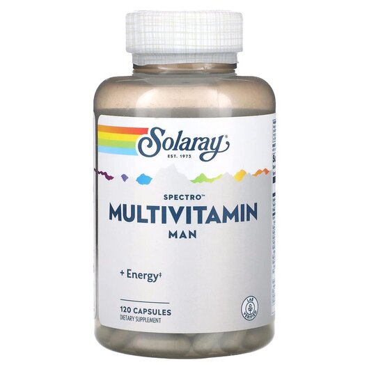 Основне фото товару Solaray, Spectro Multivitamin Man, Мультивітаміни, 120 капсул
