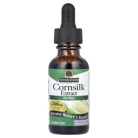 Основне фото товару Cornsilk Alcohol-Free 2000 mg Основне фото товару Nature's Answer, Cornsilk, Кукурудза, 30 мл