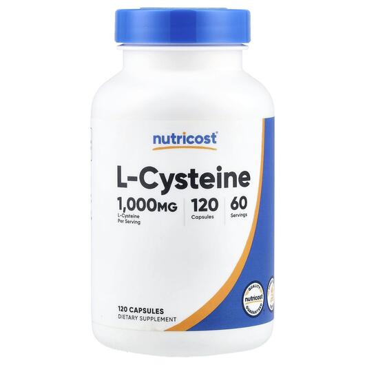 Основне фото товару Nutricost, L-Cysteine, L-Цистеїн, 120 капсул