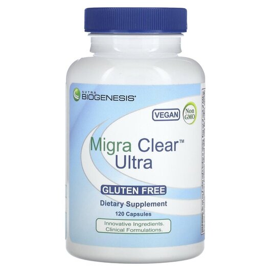 Основное фото товара Migra Clear Ultra Основное фото товара Nutra BioGenesis, Кардио комплекс, Migra Clear Ultra, 120 капсул
