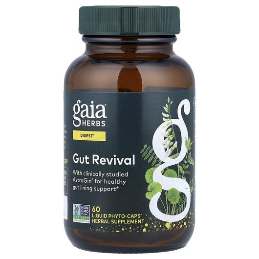Основное фото товара Gaia Herbs, Поддержка кишечника, Gut Revival, 60 капсул