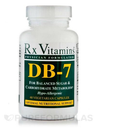 Основное фото товара DB-7 Основное фото товара Rx Vitamins, Поддержка уровня сахара, DB-7, 60 капсул