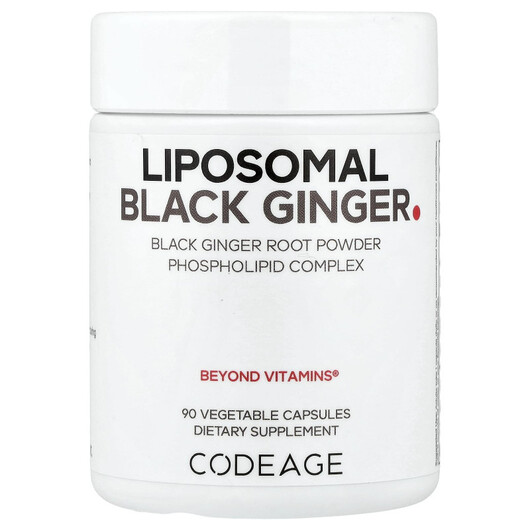 Основне фото товару CodeAge, Liposomal Black Ginger, Корінь Імбиру, 90 капсул