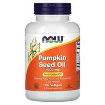 Pumpkin Seed Oil 1000 mg Тыквенное масло 1000 мг NOW Foods