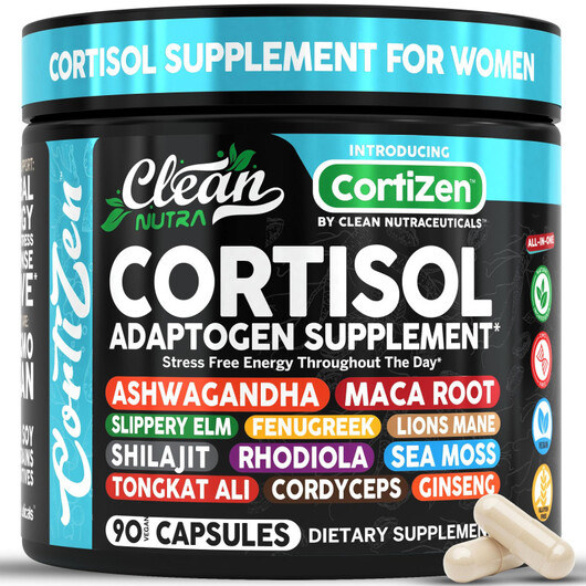 Основне фото товару Cortisol For Women Maca Root Ashwagandha, Підтримка Кортизолу, 90