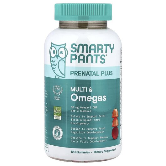 Основне фото товару Prenatal Plus Multi & Omegas Gummies, Вітаміни для вагітних, 
