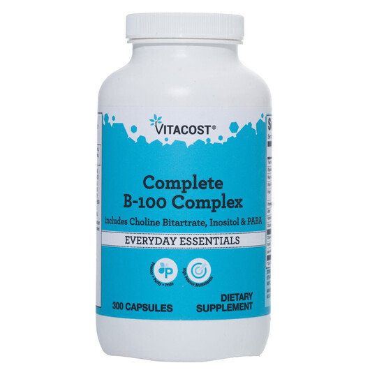 Основне фото товару Vitacost, Complete B-100 Complex, B-комплекс, 300 капсул