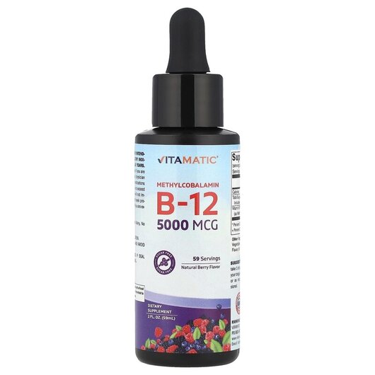 Основное фото товара Метилкобаламин B12, Methylcobalamin B12 Natural Berry 5000 mcg, 5