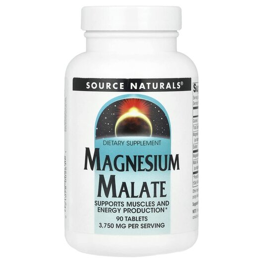 Основное фото товара Source Naturals, Магний, Magnesium Malate 3750 mg, 90 таблеток