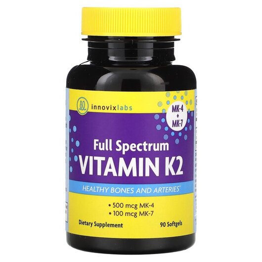 Основне фото товару InnovixLabs, Full Spectrum Vitamin K2, Вітамін K2, 90 капсул