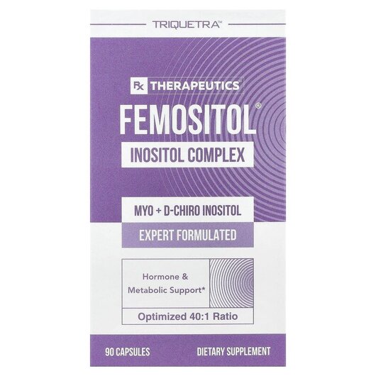 Основне фото товару Femositol Inositol Complex Основне фото товару Femositol Inositol Complex, Вітамін B8 Інозитол, 90 капсул
