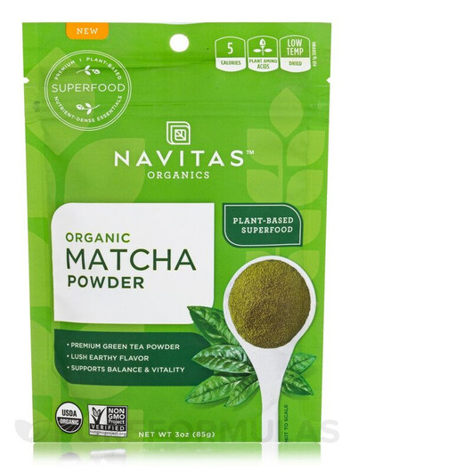 Основное фото товара Organic Matcha Powder Основное фото товара Navitas Organics, Чай Матча, Organic Matcha Powder, 85 г