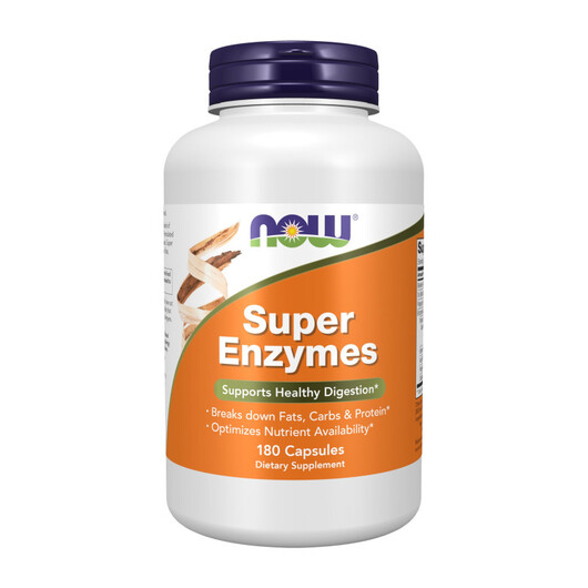 Основне фото товару NOW Foods, Super Enzymes, Ферменти, 180 капсул