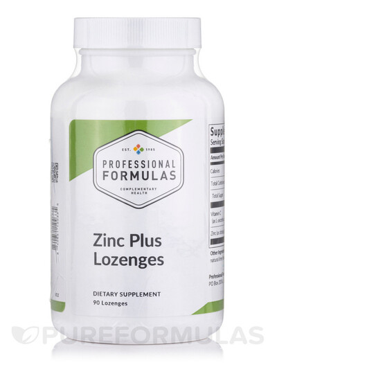 Основное фото товара Professional Formulas, Цинк, Zinc Plus, 90 таблеток