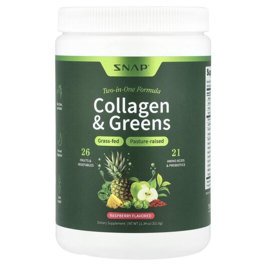 Основное фото товара Collagen Peptides + Super Greens Основное фото товара Snap Supplements, Коллаген, Collagen Peptides + Super Greens, 321