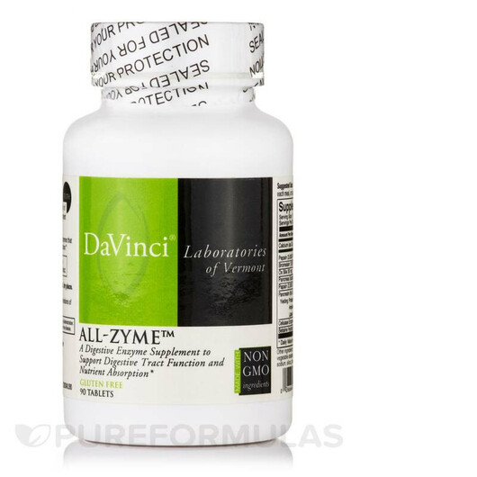 Основное фото товара DaVinci Laboratories, Базовые Ферменты, All-Zyme, 90 таблеток
