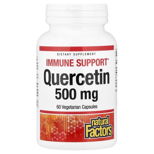 Основне фото товару Quercetin 500 mg Основне фото товару Natural Factors, Quercetin 500 mg, Кверцетин, 60 капсул