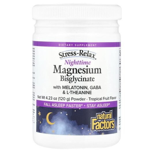 Основное фото товара Stress-Relax Nighttime Magnesium Bisglycinate with, Поддержка сна