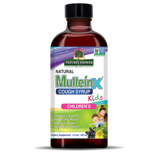 Основное фото товара Natural Mullein-X Cough Syrup for Kids Основное фото товара Сироп от кашля, Natural Mullein-X Cough Syrup for Kids, 120 мл