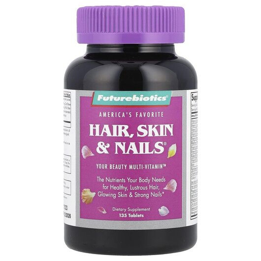 Основне фото товару Hair Skin & Nails Основне фото товару Future Biotics, Hair Skin & Nails, Шкіра нігті волосся, 135 т
