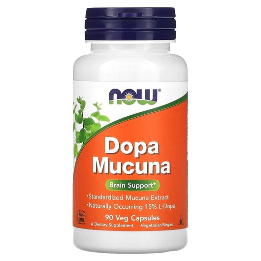 Основне фото товару Dopa Mucuna Основне фото товару NOW Foods, Dopa Mucuna, Мукуна, 90 капсул