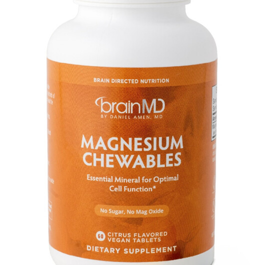 Основне фото товару Magnesium Chewable Citrus Flavored Основне фото товару BrainMD, Magnesium Chewable Citrus Flavored, Магній, 60 таблеток