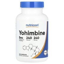 Yohimbine 5 mg Йохимбе Nutricost 240 капсул Yohimbine 5 mg Йохимбе Nutricost 240 капсул