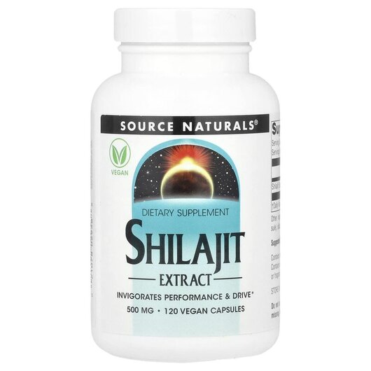 Основне фото товару Shilajit Extract 500 mg Основне фото товару Source Naturals, Shilajit Extract 500 mg, Шилайт, 120 капсул