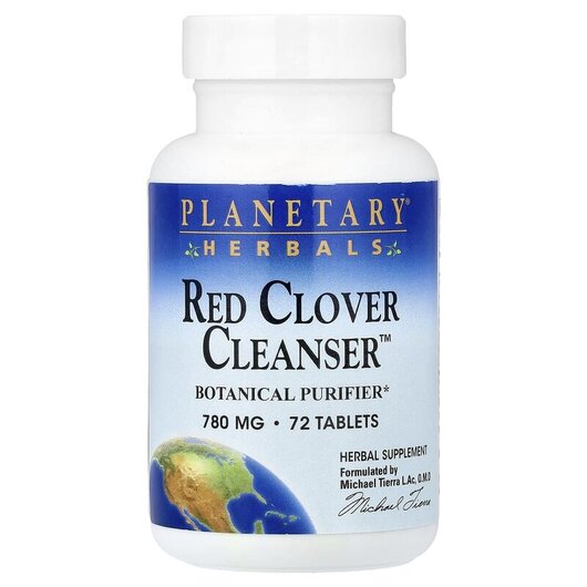 Основне фото товару Planetary Herbals, Red Clover Cleanser, Гвоздика, 72 таблеток