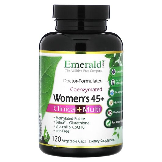 Основне фото товару Emerald, Women's 45+ Clinical + Multi, Мультивітаміни, 120 к