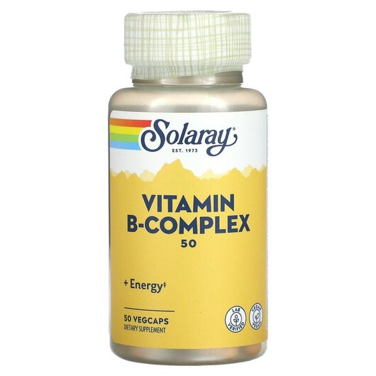 Основное фото товара Vitamin B-Complex 50 mg Основное фото товара Solaray, B-комплекс, Vitamin B-Complex 50 mg, 50 капсул