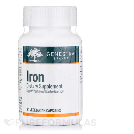 Основное фото товара Iron Основное фото товара Genestra, Железо, Iron, 90 капсул