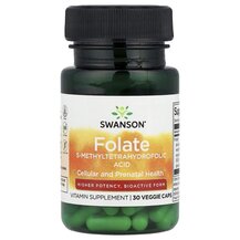 Метилфолат Folate 1360 mcg DFE Swanson 30 капсул Метилфолат Folate 1360 mcg DFE Swanson 30 капсул