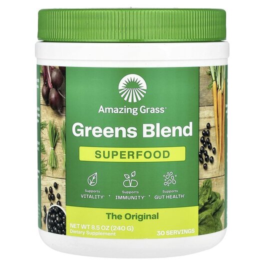 Основне фото товару Amazing Grass, Green Superfood Original, Суперфуд, 240 г