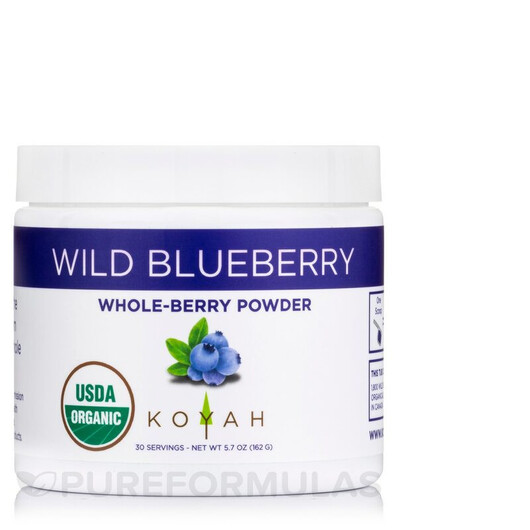 Основне фото товару Koyah, Organic Freeze-Dried Wild Blueberry Powder, Лохина, 162 г