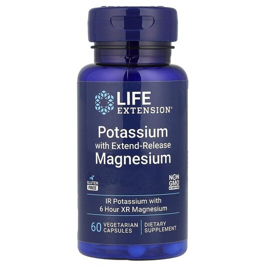 Основное фото товара Potassium with Extend-Release Magnesium Основное фото товара Магний Калий, Potassium with Extend-Release Magnesium, 60 капсул