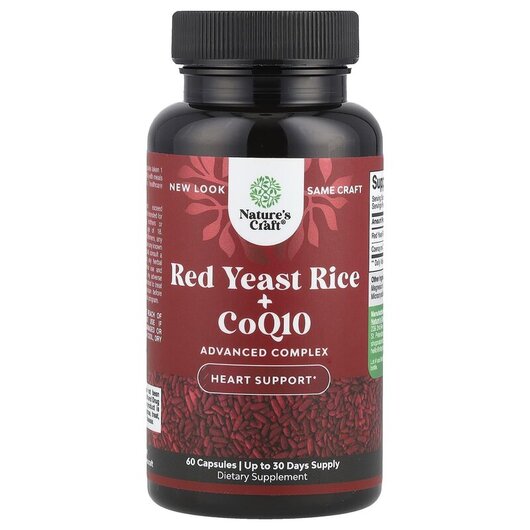 Основное фото товара Red Yeast Rice + CoQ10 Основное фото товара Nature's Craft, Коэнзим CoQ10, Red Yeast Rice + CoQ10, 60 ка