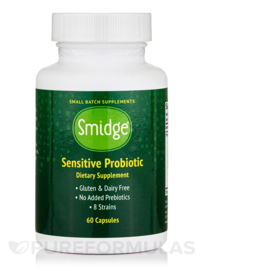 Основное фото товара Smidge, Пробиотики, Sensitive Probiotic 10 Billion CFU, 60 капсул