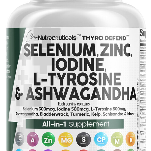 Основне фото товару Selenium 300 mcg Iodine 500 mcg, Підтримка щитоподібної залози, 6