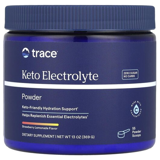 Основное фото товара Keto Electrolyte Powder Strawberry Lemonade Основное фото товара Trace, Электролиты, Keto Electrolyte Powder Strawberry Lemonade,