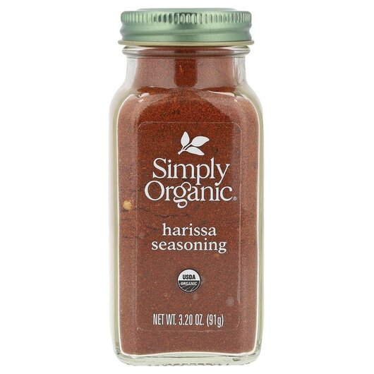Основне фото товару Simply Organic, Harissa Seasoning, Органічна приправа, 91 г
