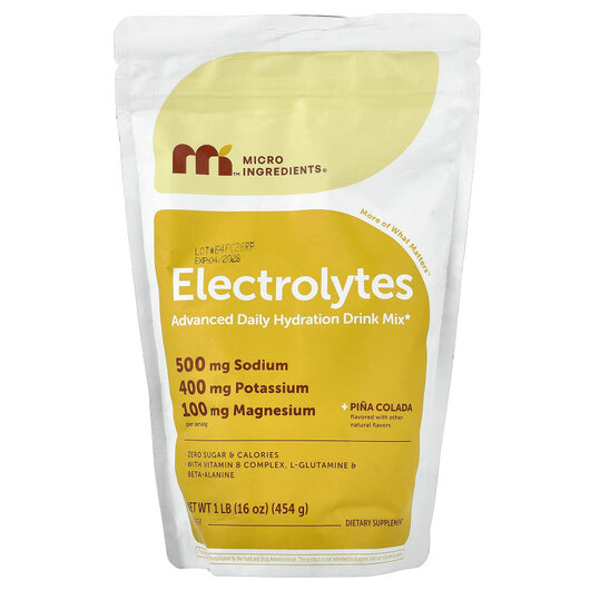 Основне фото товару Electrolytes Powder Pina Colada Основне фото товару Micro Ingredients, Electrolytes Powder Pina Colada, Електроліти,