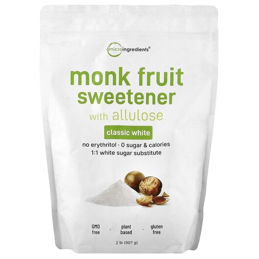 Основне фото товару Monk Fruit Sweetener with Allulose Classic White, Лінолева кислот