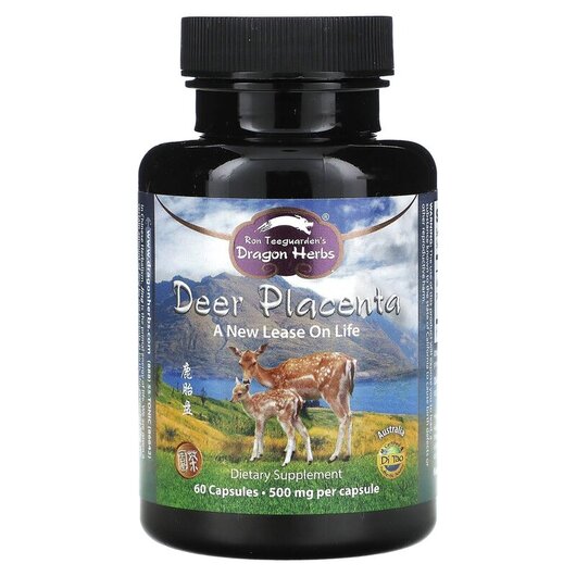 Основное фото товара Deer Placenta 500 mg Основное фото товара Dragon Herbs, Травяные добавки, Deer Placenta 500 mg, 60 капсул