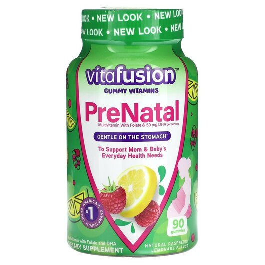 Основне фото товару VitaFusion, PreNatal Folate & DHA, ДГК, 90 цукерок