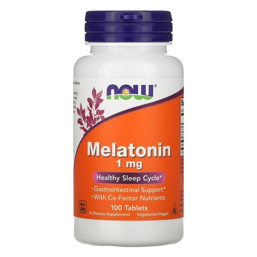 Основное фото товара NOW Foods, Мелатонин 1 мг, Melatonin 1 mg, 100 таблеток