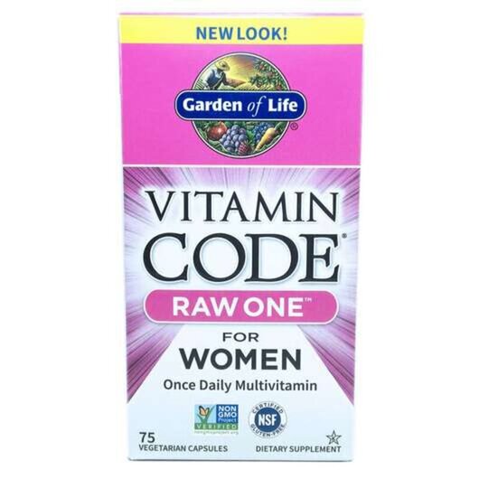 Основное фото товара Vitamin Code RAW One Основное фото товара Garden of Life, Витамины, Vitamin Code for Women, 75 капсул