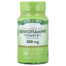 Benfotiamine 300 mg Бенфотиамин Nature's Truth 60 капсул